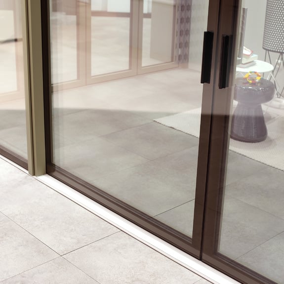 Dettaglio porta finestra scorrevole Finstral