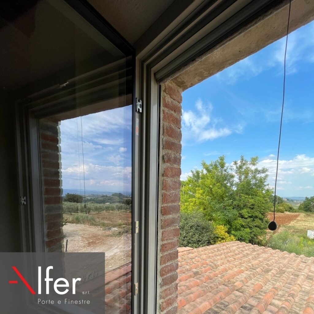 Foto porta finestra Finstral vista dall'interno